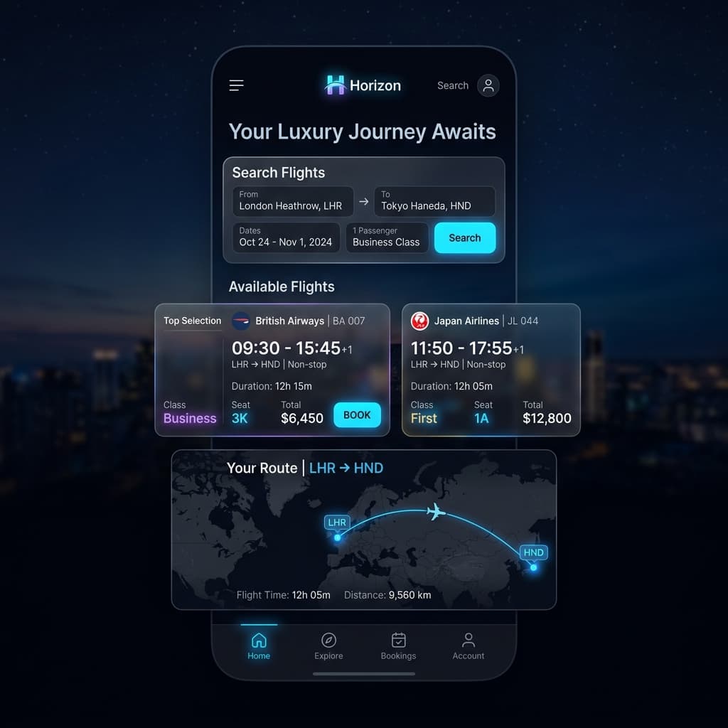 Horizon Mobile Application Mockup
